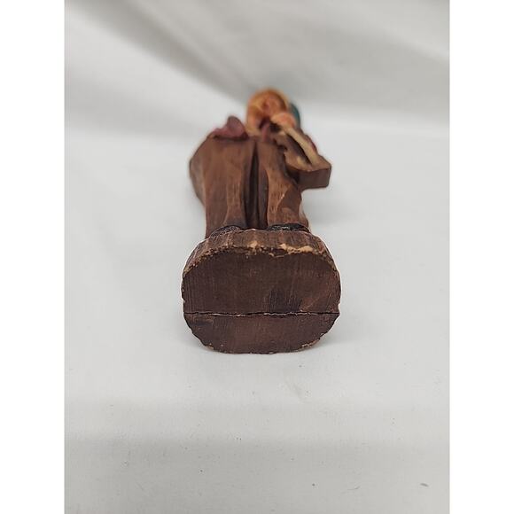 Vtg 1940-50’s Syroco Burwood Man Top Hat VIOLIN Musician Small Figurine Statue - Picture 3 of 3